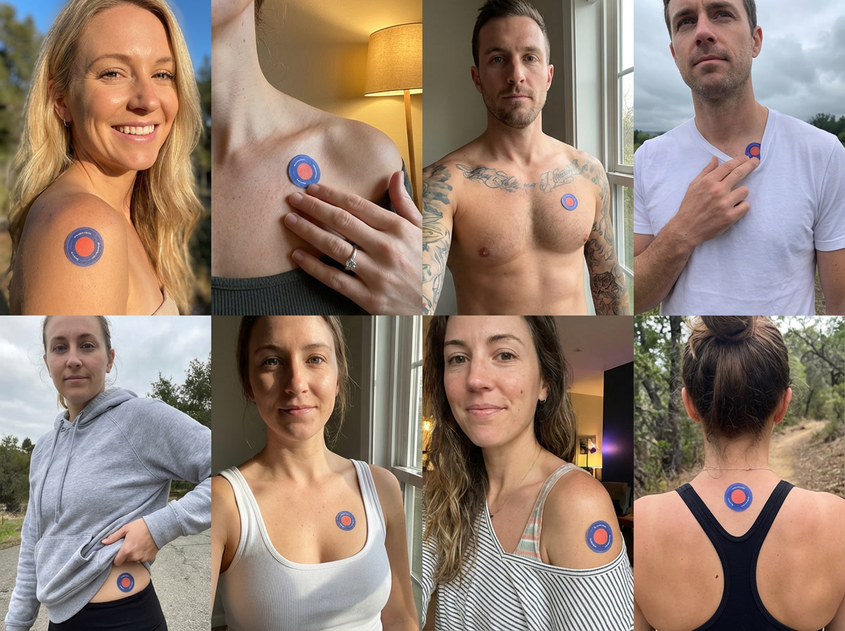 Users wearing the patch